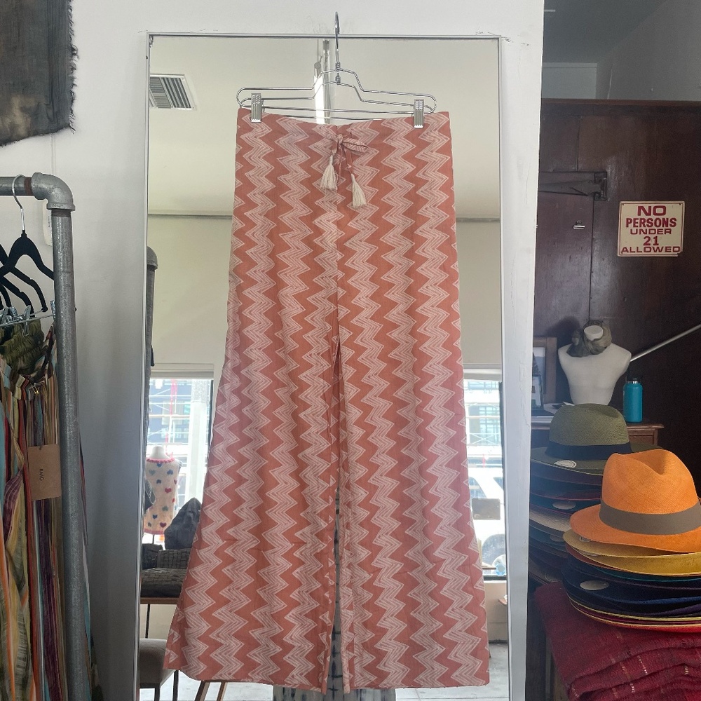 Nimbu Wide Pants in Shibory Terra